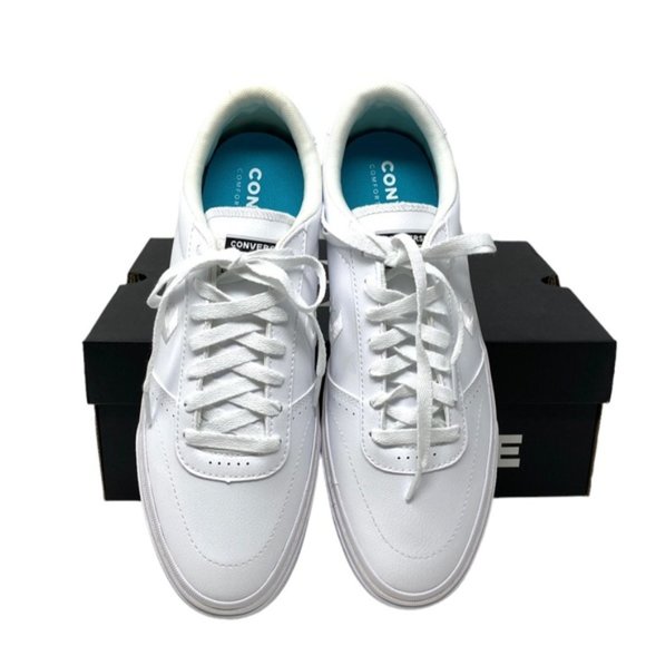 Converse Boulevard OX Low Top White Men’s Leather Casual Sneakers Size 170428C - Picture 11 of 12